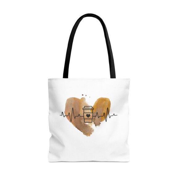 Handbags - Life is Like : A Coffee Spill" cute with an awesome Life Quote Tote Bag (AOP)#C